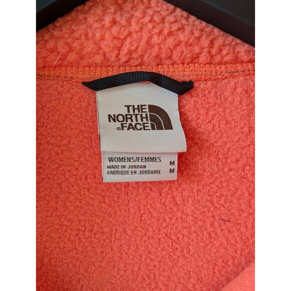 The North Face Cragmont Fleece Sweater Womens Medium Emberglow Orange 1/4 Snap - Picture 3 of 4